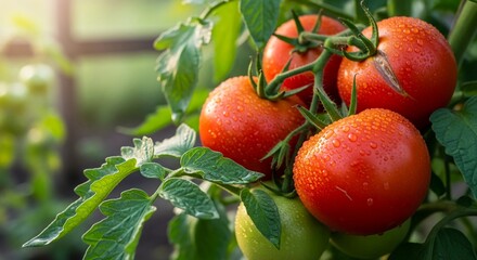 tomatoes in the garden