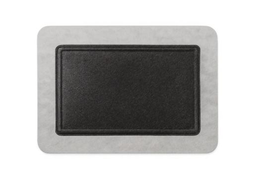 Black leather rectangular tag design element - Powered by Adobe
