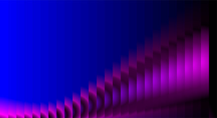 Abstract blue and purple glowing light streaks on a dark background
