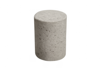 Concrete cylinder sample showing material strength and quality