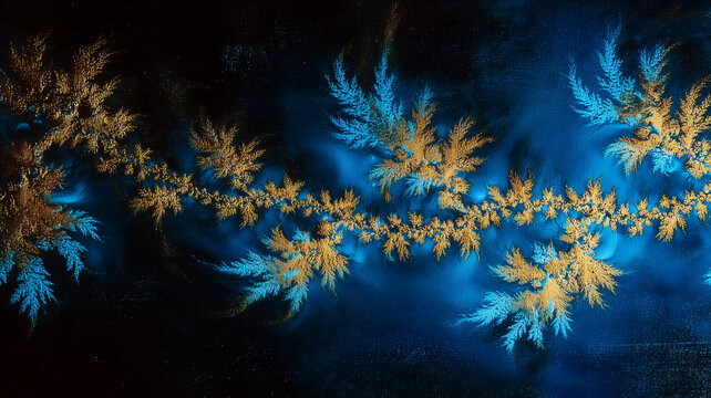 A fractal inspired biological pattern representing complex natural organization and conceptual scientific visualization of branching structures.
