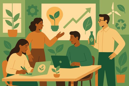 Numbers icon illustration flat vector collaboration captions innovation eco design negative full - Powered by Adobe