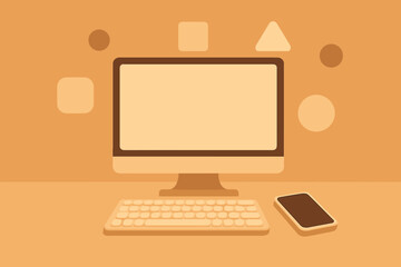 Vector simplicity text modern emojis icon cohesive no chinese workspace digital colors