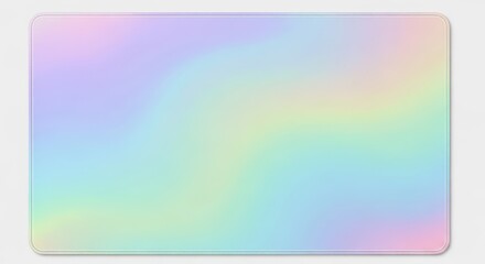 Rectangular background displays soft, flowing pastel colors blending smoothly across its surface