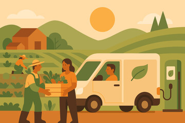 Full vector cyrillic speech colors no eco characters friendly food typography icon