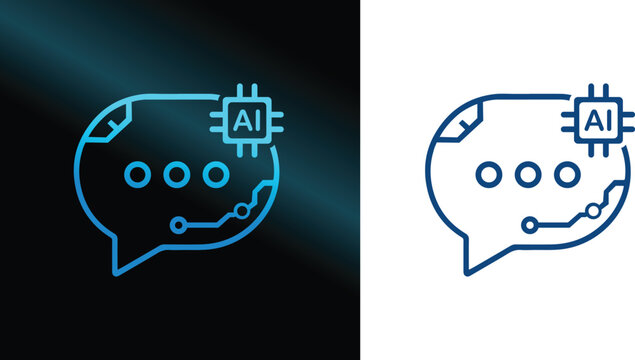AI chatbot bubble icon for your business