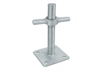 Scaffolding screw jack leveling base plate equipment