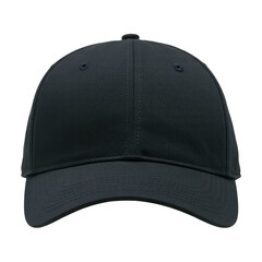 Classic Black Baseball Cap Curved Brim Matte Finish