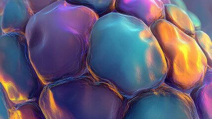 Cluster of biomimetic cellular forms visualizing advanced synthetic biology concepts and futuristic organic architecture.
