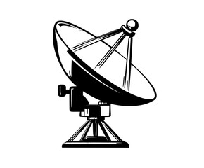 Echoes Cosmos: Satellite's Silent Sentinel | Clean, isolated vector art for creative projects.