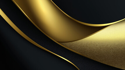 Elegant gold abstract design on dark background.