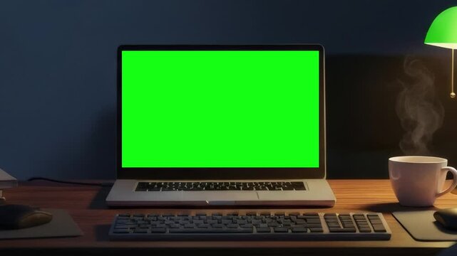 Laptop Green Screen Footage