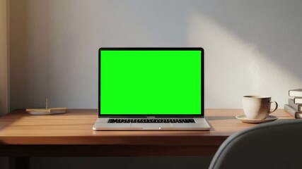 Green Screen Laptop Video Template for YouTube, Ads, and Social Media - Powered by Adobe