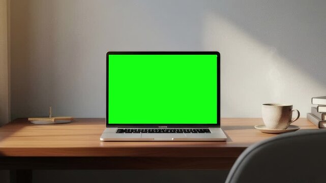 Green Screen Laptop Video Template for YouTube, Ads, and Social Media