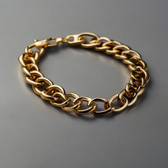 A radiant gold chain bracelet, showcasing luxurious design and exquisite craftsmanship. It's a symbol of elegance and timeless beauty.