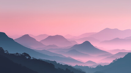 Stunning mountain landscape at sunset.