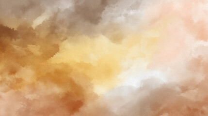 Warm abstract clouds in soft watercolor hues.