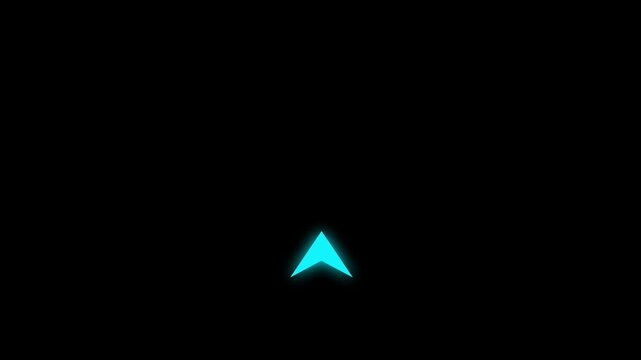 Blue   arrow icon swipe up animation black background. UP Directional Arrow Loop Animation. Animated arrows for the overlay video layer. 