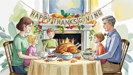 thanksgiving day typography, thanksgiving day lettering, thanksgiving day banner