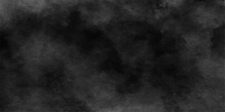 Dark smoke cloud texture and black fog design on a grunge wall background with light and shadows at night