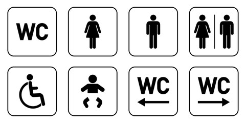 Set of toilet icons