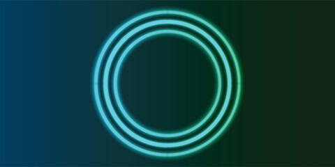 Circle concentric neon glow background Vector