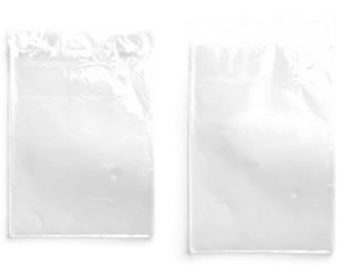 Transparent Open Plastic White Bags Set