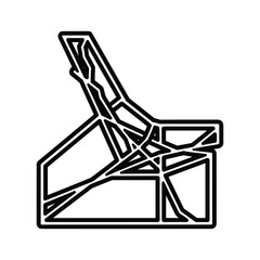 Abstract geometric line art outline minimal modern graphic icon