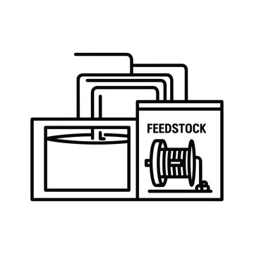 Industrial feedstock and liquid processing system outline icon