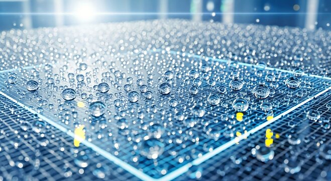 Finely Woven Metallic Mesh Surface with Subtle Grid Pattern from Low Angle View