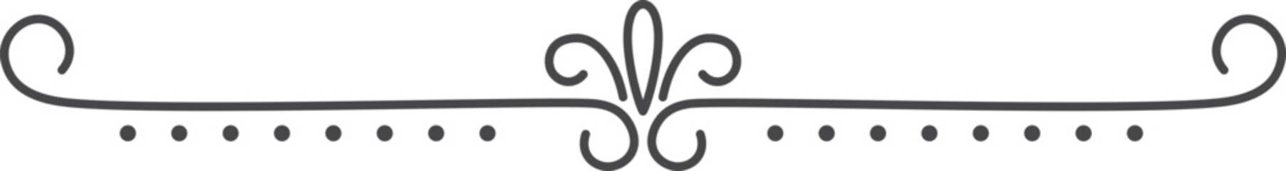 A black and white line with a lot of dots