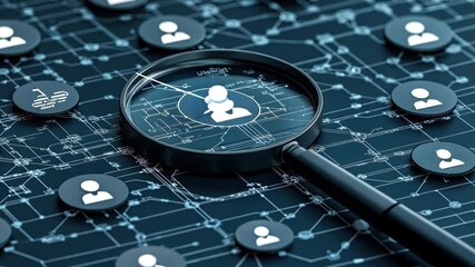 Discover how visual elements represent digital connections and interaction patterns in modern technology networks showcasing user profiles - Powered by Adobe