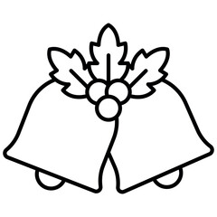 Christmas Bell Icon Template – Festive Holiday Vector