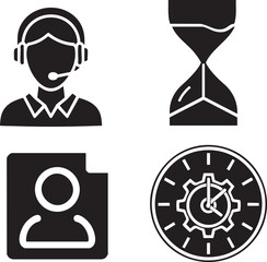 Silhouette of a person with a speech bubble and a phone icon communication