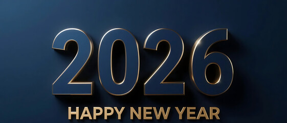 Happy New Year 2026 eve loading line design art numbers logo with sparkle fireworks white blue light vector wallpaper greeting card