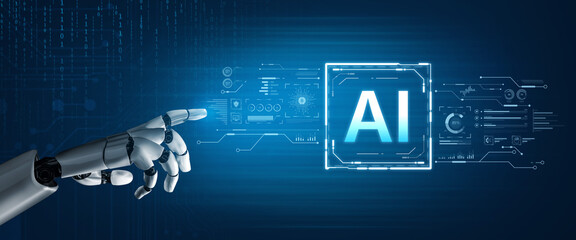 A generative AI assistant powers this futuristic business intelligence dashboard. The system...