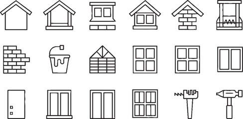 Abstract geometric composition with bold lines and vibrant color accents in red green blue and yellow