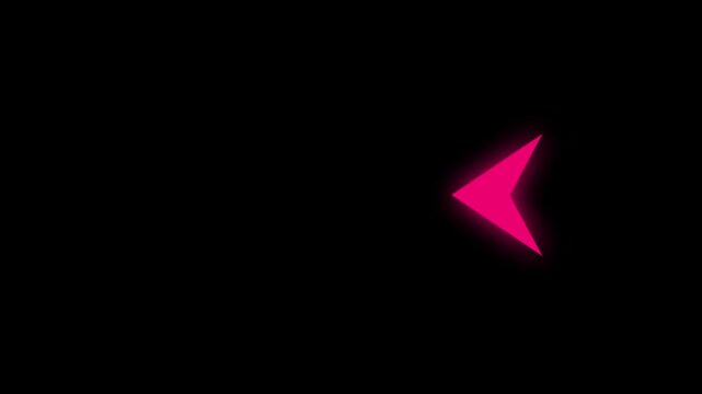 Pink  Arrow icon concept animation, arrows sign right to left animation concept, arrow loop animation left direction concept, arrow loading icon animation