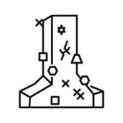Abstract system network data flow line art geometric structure