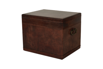 Vintage Leather Storage Box | Antique Style Chest