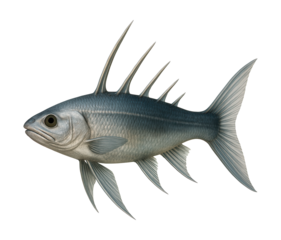 Spiny-finned Acanthodian fish with a streamlined body from Devonian seas.