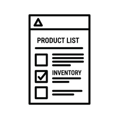 Product inventory list checklist document control business icon