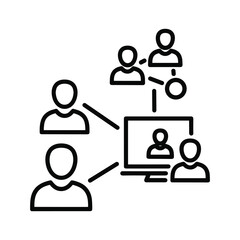 Online collaboration network, virtual meeting, remote team connect