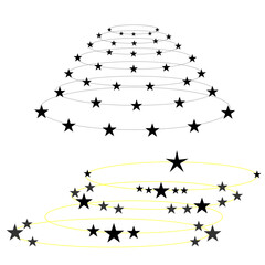 Black stars in a spiral