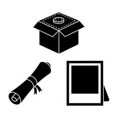 Time Capsule Memories Box Scroll and Photo Frame Three Silhouette Set