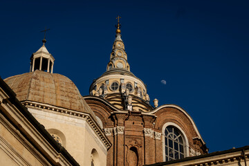 Obraz premium The Saint John Cathedral of Turin, hosts the Guarino Guarini Chapel of the Holy Shroud.