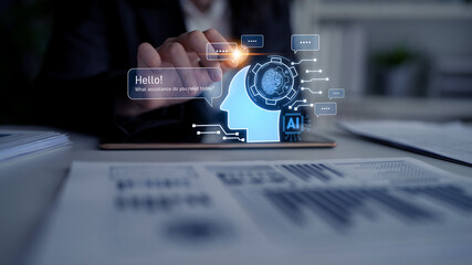 Conversational AI assistant enhances chatbot interaction. AI assistant supports queries, answers instantly, AI assistant improves experience, and AI assistant drives engagement. Latch