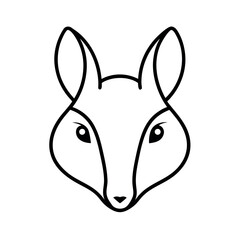 Numbat Head Outline Vector Illustration