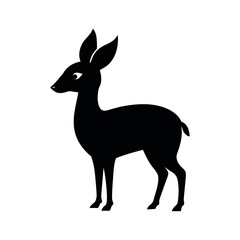 Dik Dik Black Silhouette Vector Illustration