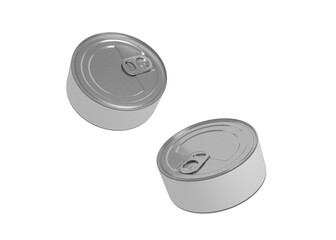 Pull Ring Short Tuna Can Mockup for Packaging